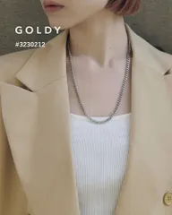 GOLDY/ゴールディ/カーブ チェーン ステンレス ネックレス/アクセサリー/3230212
