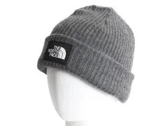 【お得なクーポン配布中!】 ノースフェイス ニット キャップ メンズ レディース フリーサイズ / アウトドア ビーニー ニット帽 ボックスロゴ リブ編み ライナー付き 灰