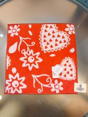 【未使用・新品】【公式正規取扱い】Vivienne Westwood（ヴィヴィアンウエストウッド）HEART AND FLOWERS タオルハンカチ ハート 花柄 ギフト プレゼント