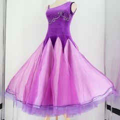 新品社交ダンス用ドレス ラベンダーM - メルカリ