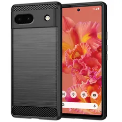 Google Pixel 6a ケース ピクセル6a  カーボン調 薄型 耐衝撃 ソフト ケース 【Color】 ブラックのサムネイル