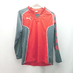 ◇ PUMA プーマ SPORTSウエアー オールシーズン 軽量 薄手 トレーニング　長袖 スポーツウエアー サイズＭ レッド メンズ E  【1310050002824】