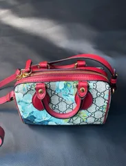 美品 GUCCI グッチ GG ブルームス 2way ミニボストン バッグ ショルダー バッグ 546312 GGスプリームス 本革 レザー イタリア製 袋あり