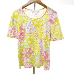 #anc エミリオ・プッチ EMILIOPUCCI Tシャツ L 黄色 ピンク 半袖 柄 イタリア製 レディース [822621]のサムネイル