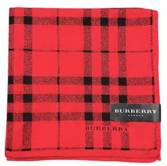 未使用 バーバリー スカーフ 大判 ハンカチ ランチマット　レッド 赤　チェック バーバリー　レディース　BURBERRY