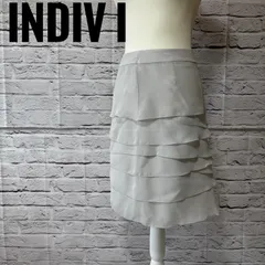 ☆★未使用品★☆ 【INDIVI】インディヴィ 膝丈タイトスカート フリルサイズ 38  F-24