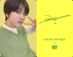[Used] Collection Card (Male) NCT 127 / Haechan / Signed on the back / "NATURE REPUBLIC x NCT127" Aloe Big Toner Purchase Bonus Photocard