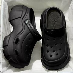 cape robbin 厚底クロックス風サンダル 黒24cm