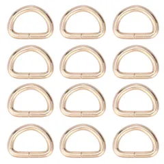 【在庫処分】30個セット 手芸 アクセサリーパーツ 手芸用カン Dカン レザークラフト金具 (内径15mm KCゴールド)