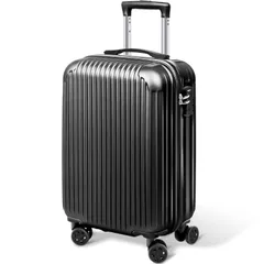 【新着商品】旅行 耐衝撃 ビジネス 大容量 TSAロック搭載 出張 ダブルキャスター 静音 ck-sc101-20-bk 軽量 大型 (スーツケース 機内持ち込み キャリーバッグ 機内持ち込み キャリーケース スーツケース Sサイズ) [チアキストア]