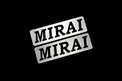 EE-520-2 MIRAI 銀黒 アクリル2層 ステッカー トヨタ ミライ 前期 後期 モデリスタ 2枚1セット