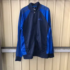 77 adidas トラックジャケット M ブルー/ネイビー アディダス ジャケット ジャージ スポーツ ナイロン 古着卸 アメリカ仕入