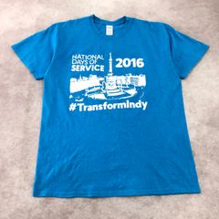 GILDAN ギルダン Tシャツ 半袖 古着 USED Vintage ヴィンテージ アメカジ 両面プリント NATIONAL DAYS OF SERVICE 2016 アメリカ ボランティア