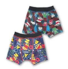 【新品】クレヨンしんちゃん キッズボクサーパンツ《２枚組》男の子 大人気 おすすめ かっこいい かわいい キャラクター アニメ 幼稚園 小学生 通園通学 100 110 120 130 ネイビー 黒