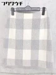 ◇ NATURAL BEAUTY BASIC ナチュラルビューティーベーシック チェック ミニ タイト スカート サイズS グレー系 レディース  【1103310009790】