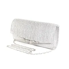 【新品】 2wayバッグ ２色展開 パーティーバッグ 結婚式バッグ ショルダーバッグ クラッチバッグ バッグ 高級感 ドレスコード フェミニン SILVER PINK GOLD シルバー ピンクゴールド 披露宴 お祝い ラメ ラメフレーク 上品 金 銀