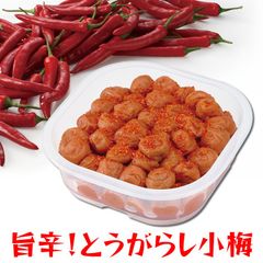 ピリ辛 旨辛 とうがらし 小梅 ぱくぱくパック 180g 紀州小梅 とうがらし梅