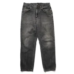 80's 90's USA製 リー Lee 205 薄ヒゲ ブラック デニムパンツ (33x30) 黒 ストレート 90年代 アメリカ製 旧タグ オールド ユニオンチケット アメリカ古着 USED  ビンテージ ヴィンテージ