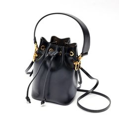 フェンディ / FENDI　モン トレゾール ミニバッグ　8BS010 A0KK F0KUR　レザー　ブラック 【中古】 商品番号 S-158440