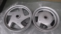 NSR50前後セットホイール ホワイト 3本スポーク 12インチ - メルカリ