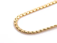 【アウトレット】 ステンレス ネックレス メンズ デザインチェーン (2.3mm幅) ゴールド 50cm 男性用 アクセサリー デ