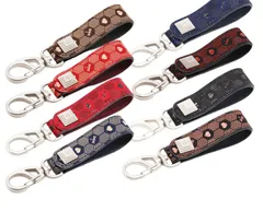 [印傅屋上原勇七] 正規品 モモハナ お守り印伝 「 キーホルダーB」 甲州印伝 鹿革 男女兼用