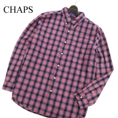 CHAPS チャップス ラルフローレン 通年 長袖 胸刺繍★ イージーケア チェック シャツ Sz.XL　メンズ 大きいサイズ