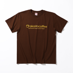 akaitocoffee makanai Tee｜アカイトコーヒーオリジナルTシャツ｜BROWN
