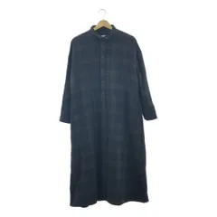 R&D.M.Co / オールドマンズテーラー | ウール チェック シャツ ワンピース | ダークブラウン/ネイビー | レディース