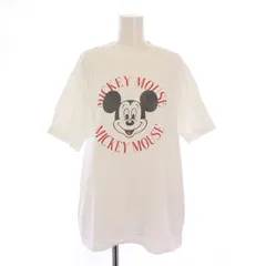 グッドロックスピード GOOD ROCK SPEED MICKEY MOUSE ミッキーマウス Tシャツ カットソー 半袖 クルーネック イラスト ロゴ プリント ヴィンテージ加工 F 白 ホワイト 24070463001110 /BB