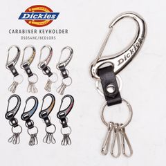 【新品・未使用】 カラビナキーホルダー メンズ Dickies ディッキーズ かっこいい リング キーリング 金具 キーチェーン キーフック 鍵 革小物 車の鍵 カラビナフック コンパクト おしゃれ 軽量 シルバー ブラック 銀 黒 DS054NC-CPM2