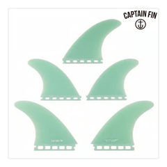 ■CAPTAIN FIN■ TYLER WARREN 5 FIN GLASS Futures TEAL 4.74"