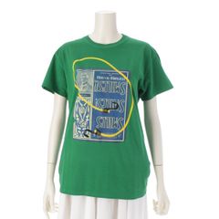 メゾンマルジェラ 22SS コットン プリントTシャツ 半袖 カットソー トップス グリーン S【中古】