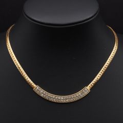 A036 S.A.L スワロフスキー SWAROVSKI ネックレス ラインストーン ゴールド デザイン Swarovski America Ltd