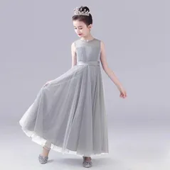 子どもドレスキッズドレス 高級 子供ドレス ロング丈 発表会ドレス ジュニア 女の子 ロング コンクール ドレス 結婚式 キッズ こども フォーマル リボン ブルー ミントグリーン ノースリブ 無地 ピアノ発表会   yingx01