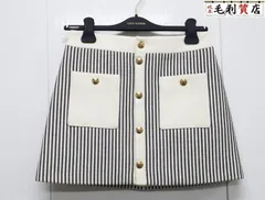 セリーヌ CELINE トラペーズ ミニスカート テクスチャードウール サイズ36 2J628063V.01NQ 美品 スカートのサムネイル