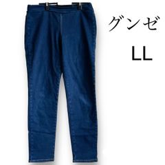 TS-35  《レディース》 グンゼ レギパン LLサイズ シンプル 無地 デニム風 大きいサイズ ゆったり 総ゴム