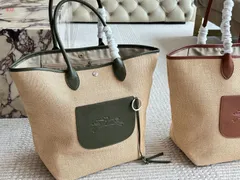 【今日特価】LONGCHAMP サマーミドルトートバッグ 34×28cm-
