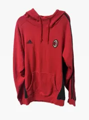 adidas(アディダス) AC ミラノ サッカー レッド 3本線 フード付きTシャツ 100