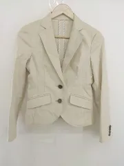 ◇ MK MICHEL KLEIN エムケーミッシェルクラン 2B 長袖 テーラード ジャケット サイズ38 ベージュ系 レディース  【中古】 【1206130007707】のサムネイル