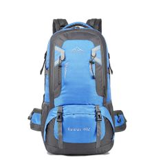 ☆ Blue ☆ Large Capacity Backpack for Outdoor Activities pmy801 Hiking Backpack, 60L Capacity, for Women and Men, Backpack for Mountain Climbing, Hiking, Mountain Girl, Rucksack, Stylish Bag, Travel, Camping, Emergency Backpack, Outdoor