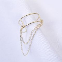 K18 イヤーカフ イヤカフ 18金 揺れる プレゼント 女性 地金 ※片耳専用 品番ad-057 2営業日前後の発送予定