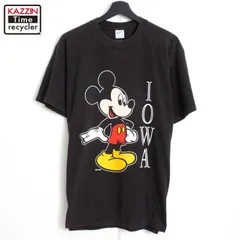 90s USA製 vintage ミッキーマウス Mickey Mouse VELVA SHEEN 半袖Ｔシャツ メンズ 表記Lサイズ