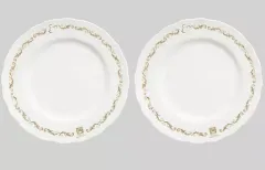 【中古】皿・茶碗(キャラクター) ロゴ プレート皿2枚セット 「ディズニー」 東京ディズニーシーホテル ミラコスタ 宿泊記念品のサムネイル