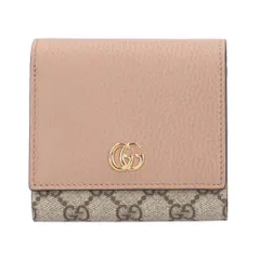グッチ GGマーモント 二つ折り財布 GGスプリームキャンバス 598587 レディース  GUCCI  中古 グッチ