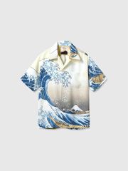 【7月下旬発送予定】SUN SURF サンサーフ アロハ シャツ アロハシャツ メンズ レディース 北斎 葛飾北斎 富嶽三十六景 神奈川沖浪裏 SPECIAL EDITION 和柄 半袖 東洋 日本製 SS37651