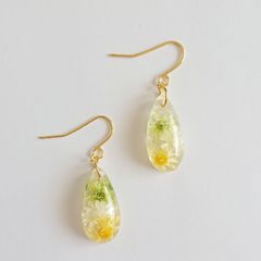 Sale☆ No.20 ハンドメイド ドライフラワー ピアス レジン