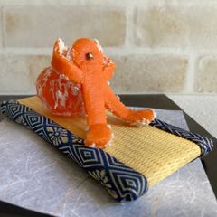 食品サンプル☆みかんのオブジェ☆寝そべりみかん