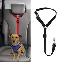 車用 ペット 犬用 猫 シートベルト ドライブ 車専用リード 安全ベルト 飛びつく防止 簡単装着 2個 調節可能なペット 犬猫カーシートベルト 安全リード 車両シートベルトハーネスペット牽引ロープ犬猫用とペット（2本セット）