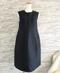 CELINE ノースリーブプリーツワンピース 中古・古着通販】CELINE (セリーヌ) ペプラムノースリーブ